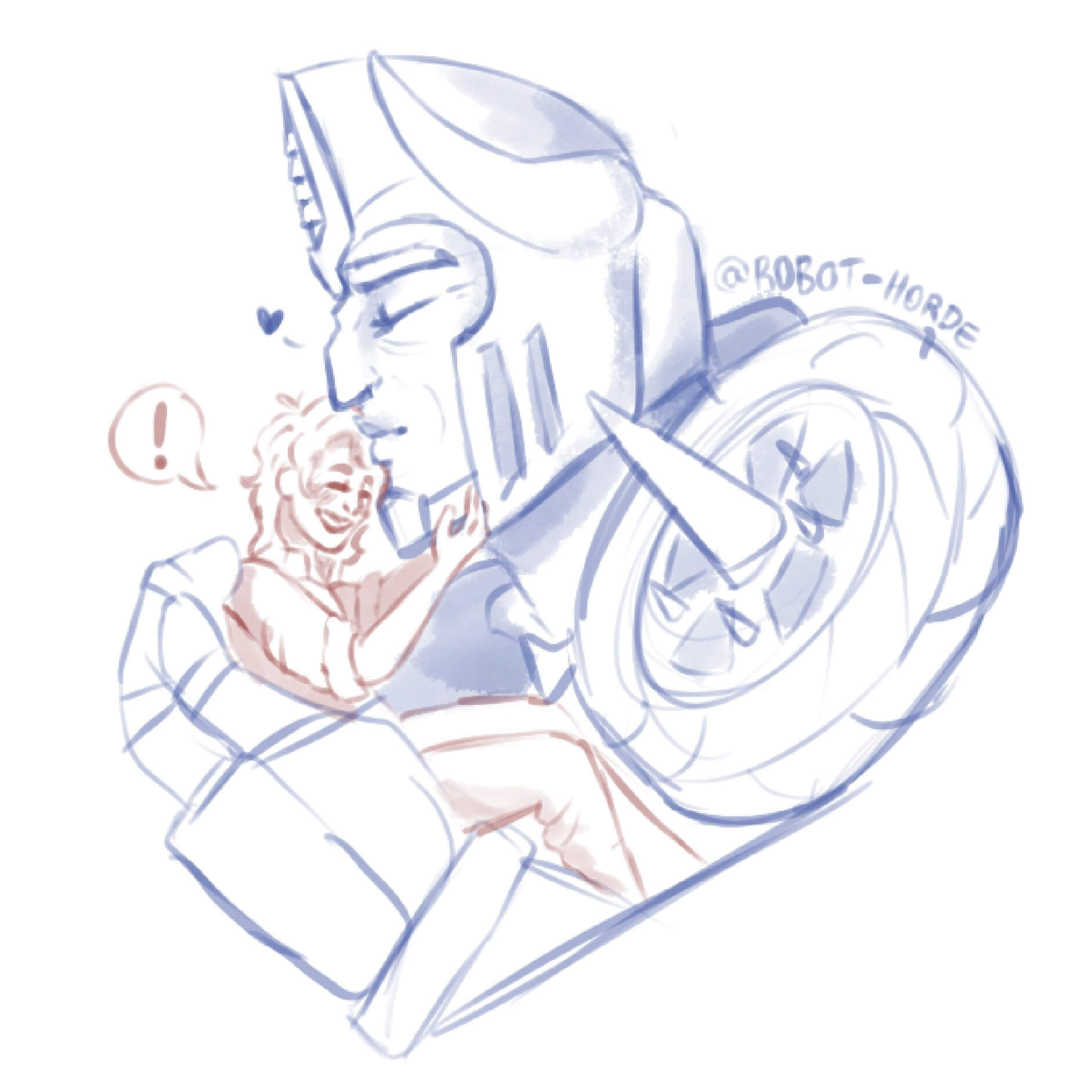 Sketch of Castrip holding Auden