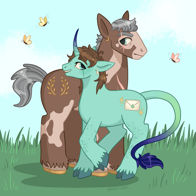 Two My Little Pony style ponies